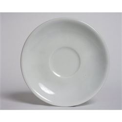 Saucer, Demitasse/After Dinner, Plain Porcelain White "Alaska Pattern", ALE-050 by Tuxton.