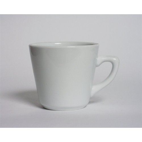 Cup, Tall Coffee, Plain Porcelain White "Alaska Pattern", ALF-075 by Tuxton.