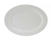 Platter, 16 1/8" Plain Porcelain White "Alaska Pattern", ALH-160 by Tuxton.