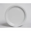 Plate, 9 1/2" Narrow Rim Edge, Plain Porcelain White "Colorado Pattern", CLA-094 by Tuxton.