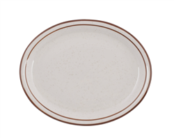 Platter, 11 1/2" Brown Speckle "Bahamas Pattern", TBS-013 by Tuxton.