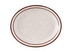 Platter, 13 1/4" Brown Speckle "Bahamas Pattern", TBS-014 by Tuxton.