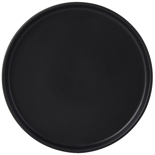 Plate, 8-1/4" x 3/4"h, Round, Straight Side, Zion, Matte Black - VBAS082 by Tuxton.