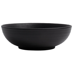 Menudo Bowl, 35oz, 7-5/8" x 2-3/4" h, Embossed, Zion Matte Black - VBB-3503 by Tuxton.