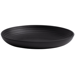 Bowl, 35oz, 10-3/4" x 8" x 1-7/8"h, Oval, Embossed, Zion, Matte Black - VBB-350Y by Tuxton.