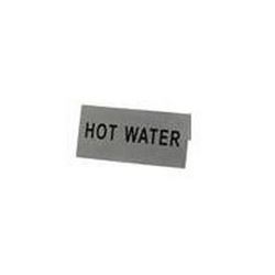 Tent Sign, Hot Water - Stainless Steel, TS-HWT by Update International.