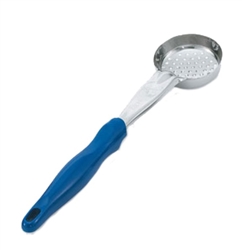 Vollrath Spoodle 2 oz 1-Piece Heavy/Duty, Perforated Round Bowl, Blue Handle  - 6432230