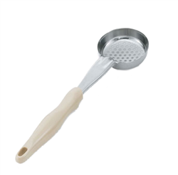 Vollrath Spoodle 3 oz 1-Piece Heavy/Duty, Perforated Round Bowl, Ivory Handle  - 6432335