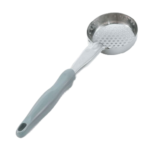 Vollrath Spoodle 4 oz 1-Piece Heavy/Duty, Perforated Round Bowl, Gray Handle  - 6432445