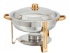 Winco Chafer Round Gold Accented 4qt - 203