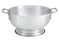Colander, 11 qt Aluminum With Base And Handles - ALO-11BH by Winco.