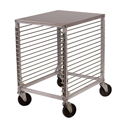 15 Tier Front-Loading Aluminum Pan Rack with Wire Slides - ALRK-15