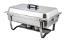 Winco 8 Quart Full-Size Stainless Steel Chafer W/Folding Stand - C-4080