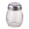 6 oz Glass Cheese Shaker with Perforated Chrome Top - G-107