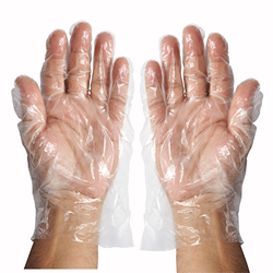 500 Disposable Textured Gloves, Size Large, Polyethylene - GLP-L