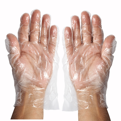 500 Disposable Textured Gloves, Size Large, Polyethylene - GLP-L