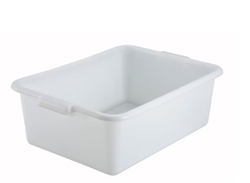 Winco Dish Box, 21.5"x15"x7", Polypropylene White NSF - PL-7W
