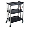 Winco Utility/Bussing Cart, 29" x 16" Black- WNCUCF-2916K