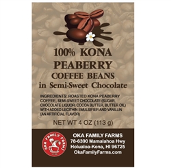 Semi-Sweet Chocolate Covered Peaberry Coffee Beans