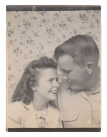 Floral Photo Booth Couple