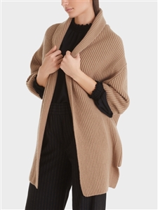Marc Cain  light brown knitted casual-fit cardigan