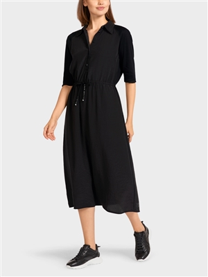 Marc Cain black fitted dress in a cotton blend