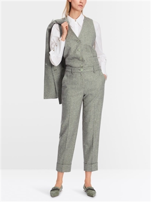 Marc Cain Sage classic herringbone trousers