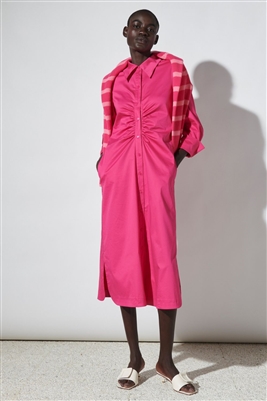Luisa Cerano pink calf length dress