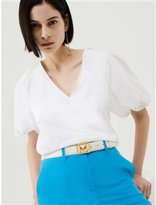 Marella Ariano white loose fitting blouse