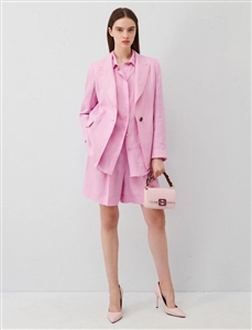 Marella Afro pink single-breasted jacket