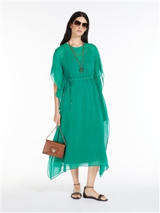 MaxMara Weekend Calenda emerald green long round neck dress