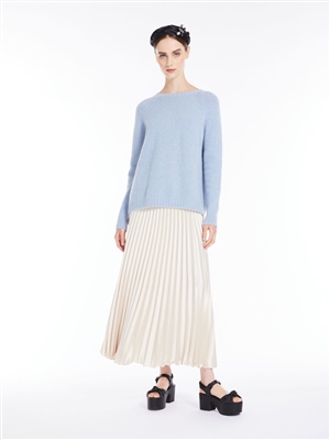MaxMara Weekend Ghiacci pale blue soft knitted round neck top
