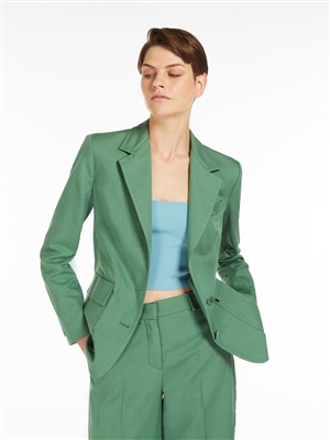 MaxMara Weekend Dattero green jacket, fitted single-breasted blazer