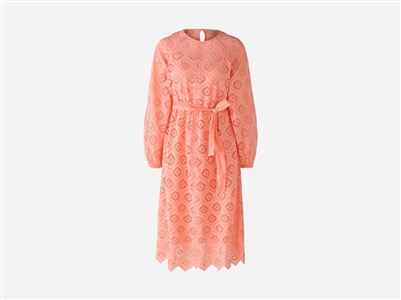 Oui rose midi dress in delicate cotton
