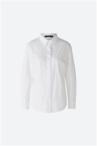 Oui classic white cotton blend shirt blouse