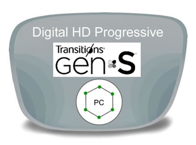 Digital (HD) Progressive Polycarbonate Transitions VI Prescription Eyeglass Lenses