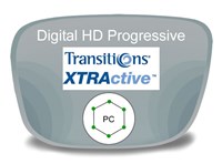 Digital (HD) Progressive Polycarbonate Transitions XTRActive Prescription Eyeglass Lenses