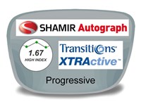 Shamir Autograph 2 Digital (HD) Progressive High Index 1.67 Transitions XTRActive Prescription Eyeglass Lenses