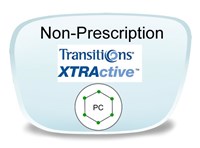 Non-Prescription Polycarbonate Transitions XTRActive Eye & Sunglass Lenses