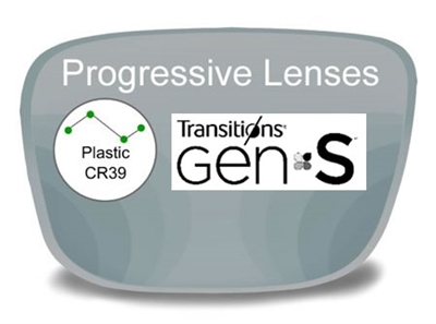 Progressive (no-line) Plastic Transitions VI Prescription Eyeglass Lenses