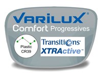 Varilux Comfort 2 Progressive (no-line) Plastic Transitions XTRActive Prescription Eyeglass Lenses