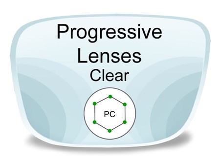 Progressive (no-line) Polycarbonate Prescription Eyeglass Lenses