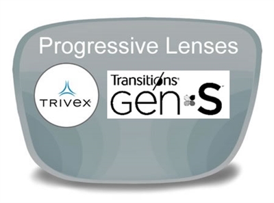 Progressive (no-line) Trivex Transitions VI Prescription Eyeglass Lenses