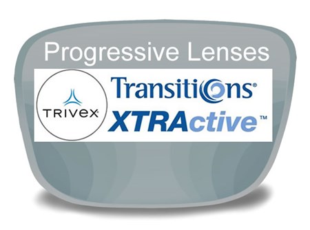 Progressive (no-line) Trivex Transitions XTRActive Prescription Eyeglass Lenses