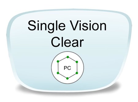 Single Vision Polycarbonate Prescription Eyeglass Lenses