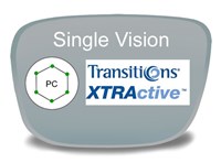 Single Vision Polycarbonate Transitions XTRActive Prescription Eyeglass Lenses