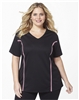 Plus Size AirLight Sport Tee - Black with Pink Stripe