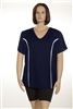Plus Size AirLight Sport Tee - Navy with White Stripe