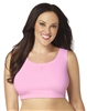 Plus Size Sports Bra - Baby Pink with ABA embroidered logo