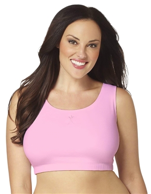 Plus Size Sports Bra - Baby Pink with ABA embroidered logo
